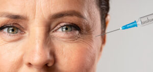 elder woman botox injection